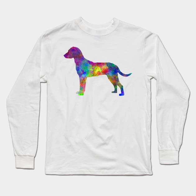 Montenegrin Mountain Hound in watercolor Long Sleeve T-Shirt by PaulrommerArt